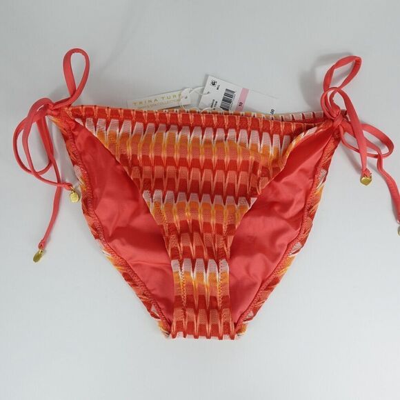 Trina Turk Womens Sunray Tie Side Swim Bottom Size 10 - Picture 3 of 9